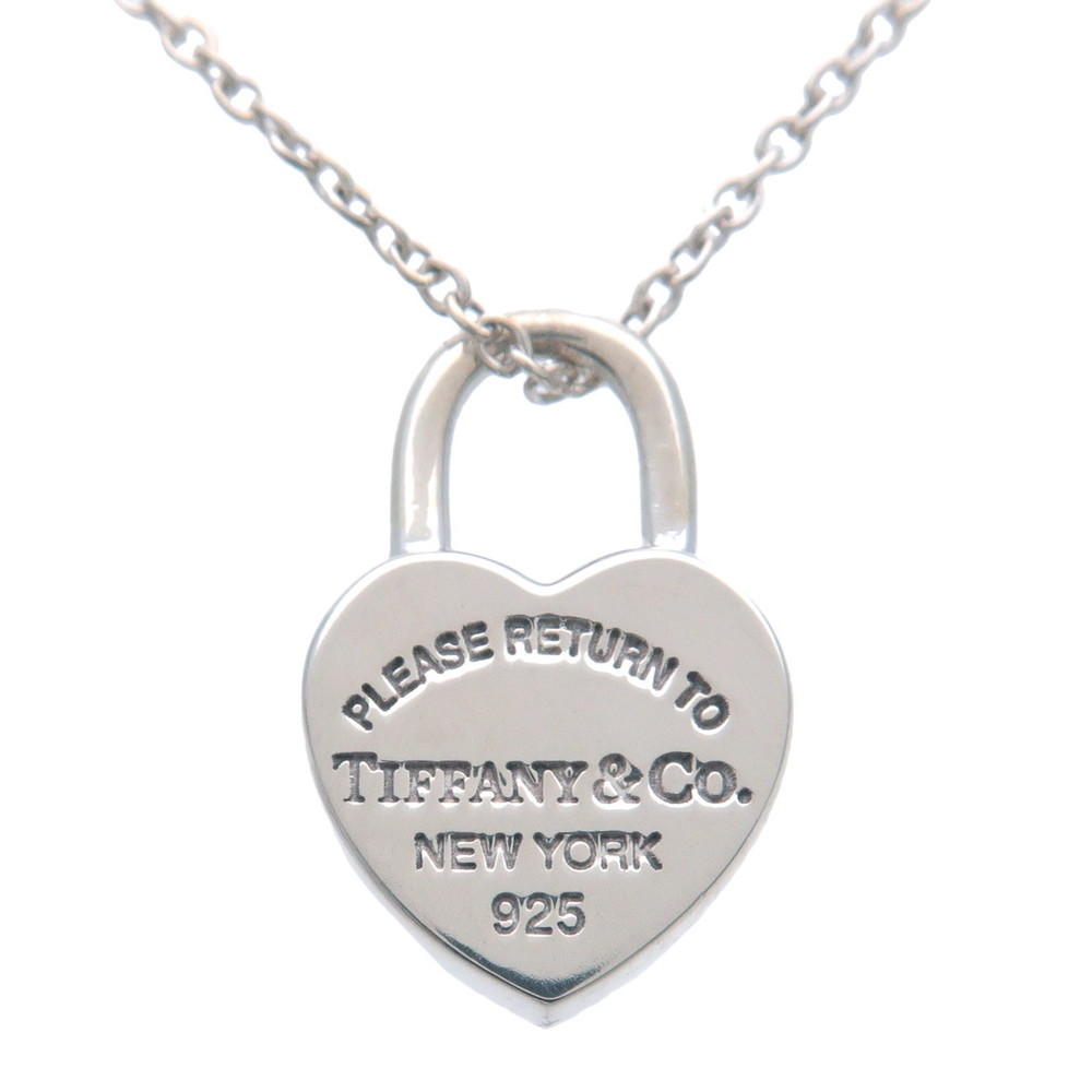 Tiffany Return to Tiffany Heart Lock Necklace Silver